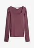 Maglia a maniche lunghe con scollo quadrato, bonprix