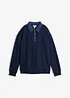 Felpa oversize in misto cotone con colletto di jeans, bonprix