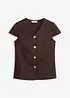Blusa in cotone a maniche corte, bonprix