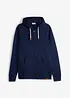 Felpa con zip e cappuccio in puro cotone, bonprix
