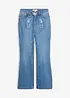 Jeans bootcut bavaresi con ricami, vita media, bonprix