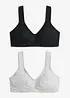 Reggiseno senza ferretto  con cotone biologico (pacco da 2), bonprix