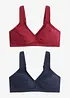 Reggiseno senza ferretto  con cotone biologico (pacco da 2), bonprix