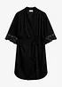 Kimono in satin con pizzo, bonprix