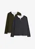 Maglia 2 in 1 a maniche lunghe (pacco da 2), bonprix