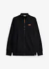 Felpa con zip, colletto dritto e dettagli in similpelle, bonprix