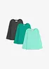 Maglia a maniche lunghe con cotone biologico (pacco da 3), bonprix