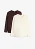 Maglia prémaman / da allattamento in cotone biologico (pacco da 2), bonprix
