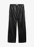 Pantaloni in pelle con pinces, bonprix