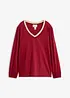 Maglia a maniche lunghe in misto cotone-seta, bonprix