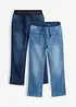 Jeans con elastico in vita regular fit, straight (pacco da 2), bonprix