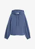 Blusa in mussola di puro cotone con cappuccio, bonprix