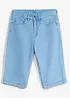 Bermuda di jeans lunghi con vita regolabile, loose fit, bonprix