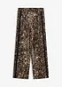 Pantaloni in jersey con bande di satin, bonprix