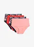 Slip a vita alta con cotone (pacco da 4), bonprix