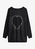 Maglione lungo in misto cotone, bonprix
