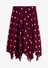 Gonna midi di chiffon con orlo asimmetrico, bonprix