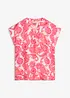 Camicetta a maniche corte in satin fluido, bonprix