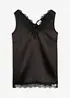 Top in pizzo con scollo a V, bonprix