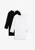 Maglia in morbido misto viscosa con doppio strato frontale (pacco da 2), bonprix