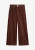 Pantaloni cropped in twill di puro cotone, bonprix