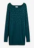 Maglione lungo con strass, bonprix