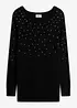 Maglione lungo con strass, bonprix
