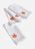 Salviette in tessuto di cotone biologico con ricamo (pacco da 4), bonprix