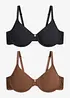 Reggiseno con ferretto e pizzo delicato (pacco da 2), bonprix