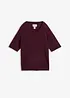 Maglione oversize a maniche corte in misto lana, bonprix