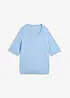 Maglione oversize a maniche corte in misto lana, bonprix