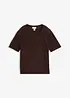 Maglione a maniche corte in puro cachemire con Good Cashmere Standard®, bonprix