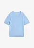 Maglione a maniche corte in puro cachemire con Good Cashmere Standard®, bonprix