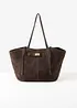 Borsa shopper in pelle scamosciata, bonprix