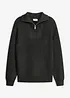 Maglione con collo alto e zip in misto viscosa morbido, bonprix