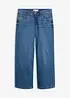 Jeans wide leg cropped, vita media, bonprix
