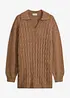 Maglione oversize con motivo a trecce, bonprix