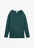 Maglione a coste Milano con scollo a V, bonprix
