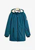 Giacca lunga tecnica impermeabile con pile teddy, bonprix