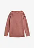 Maglione oversize con bottoni, bonprix