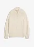 Maglione traforato con zip, bonprix