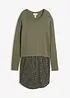 Maglione in filato fine con baschina a gonna, bonprix