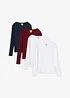 Maglia a costine in puro cotone biologico (pacco da 4), bonprix