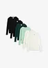 Maglia a costine in puro cotone biologico (pacco da 6), bonprix
