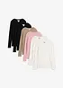 Maglia a costine in puro cotone biologico (pacco da 6), bonprix