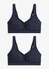 Reggiseno senza ferretto  con cotone biologico (pacco da 2), bonprix