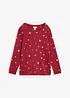 Maglia in cotone a maniche lunghe con fantasia, bonprix