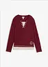 Maglia in cotone a maniche lunghe effetto 2 in 1, bonprix