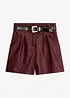 Shorts in similpelle con cintura, bonprix