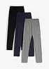 Leggings in misto cotone biologico elasticizzato (pacco da 3), bonprix
